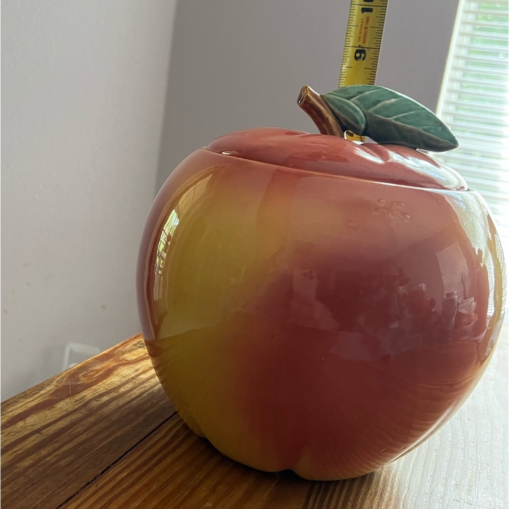 McCoy Cookie Jar Blushing Apple Vintage 1950’s Excellent NEW Condition! 🍎 - Picture 7 of 8